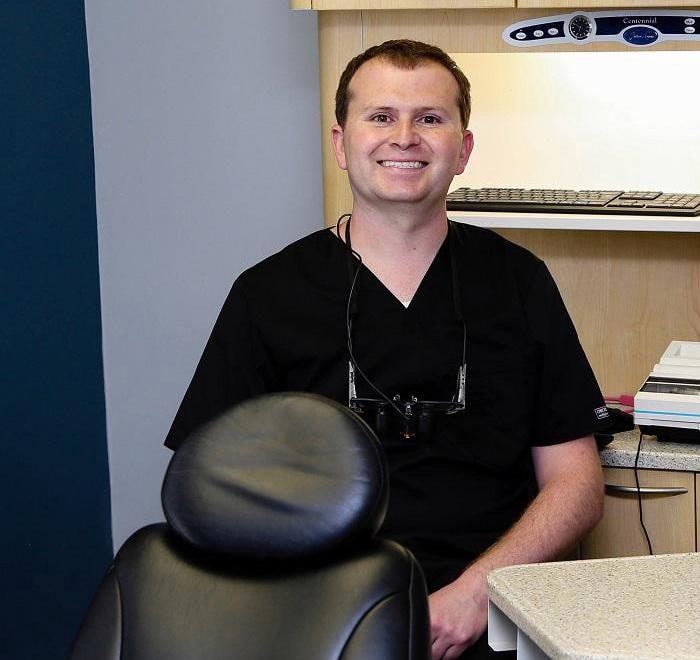 Dr. Nathan Corn at his workstation in our Franklin office